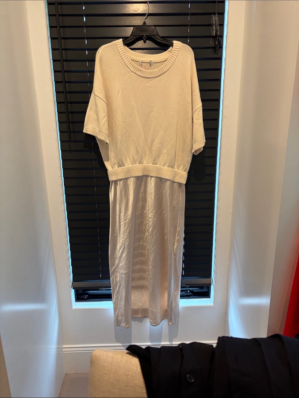 Evereve Cream Two-Piece Midi Dress